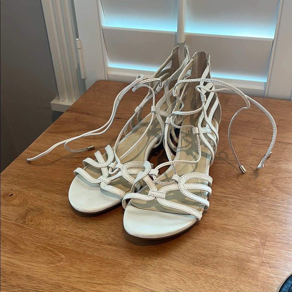 Elegant White Strappy Sandals